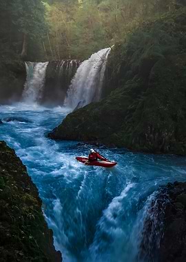 Kayaking Waterfall