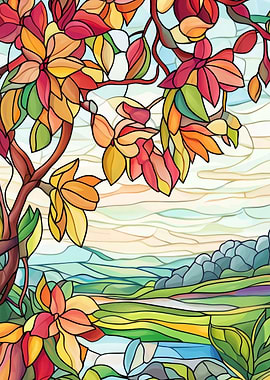 Stained Glass Landscape