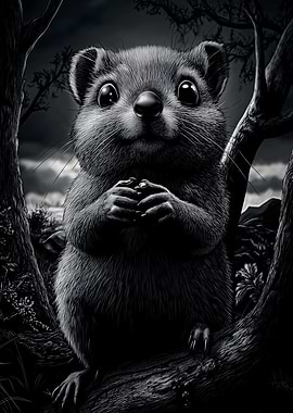 Cute Mouse in Forest