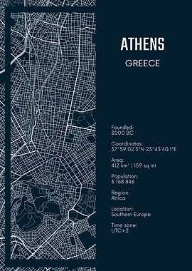 Athens City Map