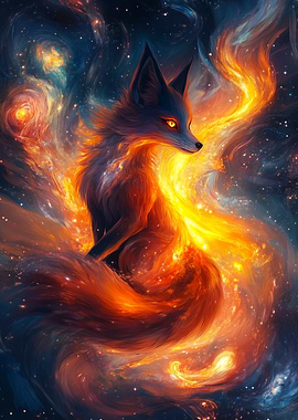 Fire Fox in Space