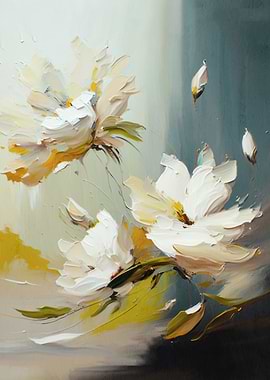 White Flowers Painting
