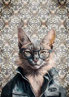 Cool Cat in Glasses