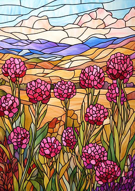Stained Glass Mountain Meadow