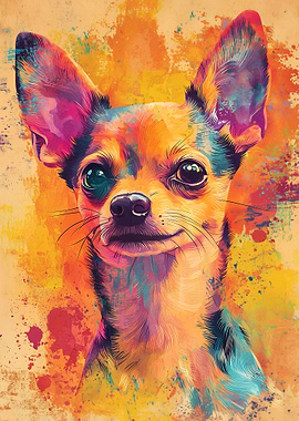 Splash of Personality: Paint Splash Chihuahua
