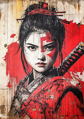 Dian Wei Warrior Graffiti Artwork