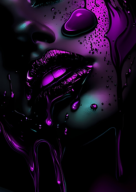 Purple Drip Art