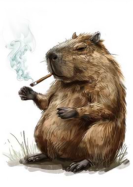 Capybara Smoking