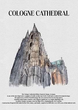 Cologne Cathedral Watercolor