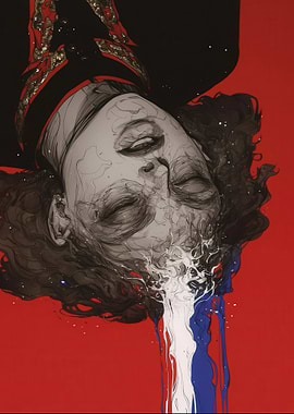 Surreal Portrait with Paint