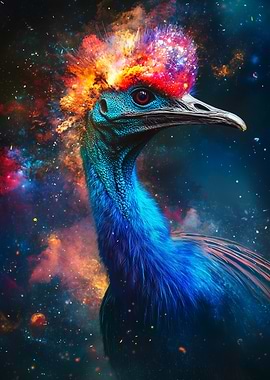 Cassowary with Cosmic Crest
