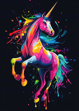 Rainbow Unicorn Art