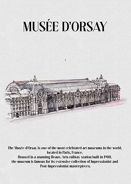 Musée d'Orsay Watercolor Illustration