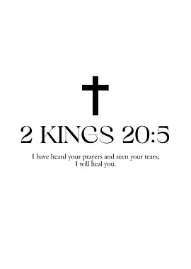 2 Kings 20:5 Bible Verse Minimalistic Inspirational Motivational Scripture