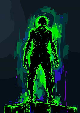 neon green zombie