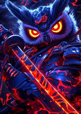 Owl Samurai Warrior