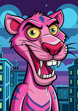 Pink Panther Cityscape