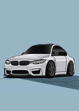 BMW M4 F82 Cartoon