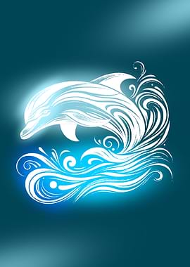 Dolphin in Waves