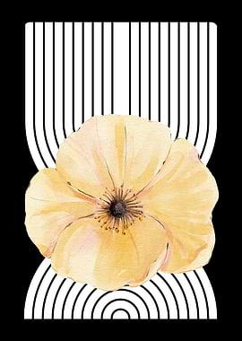 Yellow Flower with Black Stripes