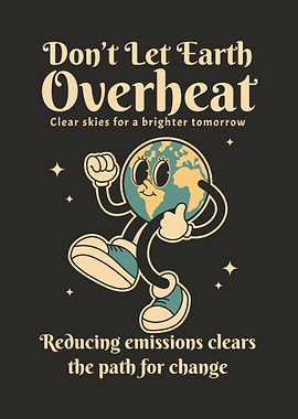 Playful Retro Earth Illustration