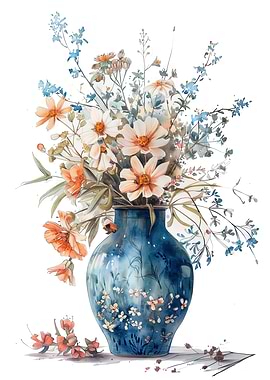 Watercolor Flower Bouquet 2