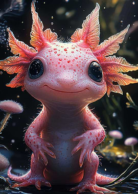 Cute Axolotl Illustration