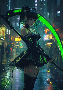 Cyberpunk Reaper Girl