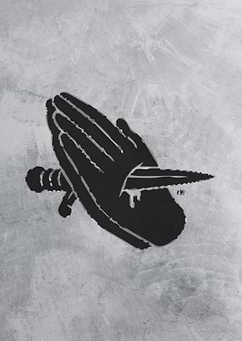 Praying Hands with Knife