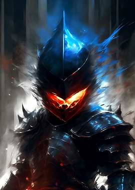 Dark Knight with Blue Flame