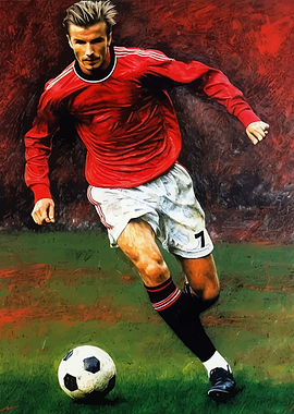 David Beckham Soccer Painting