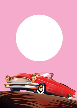 Red Classic Car Illustration