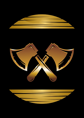Golden Crossed Axes