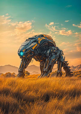 Cybernetic Beast in Field