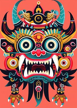 Japanese Oni Yokai Mask