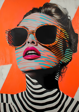 Pop Art Woman in Sunglasses
