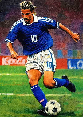 Roberto Baggio Painting