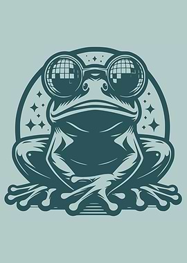Funny Disco Frog in Green