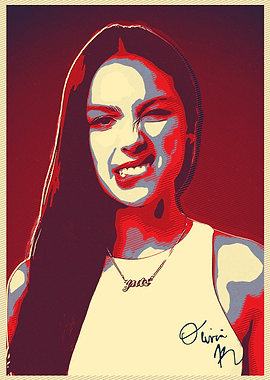 Olivia Rodrigo Pop Art Portrait