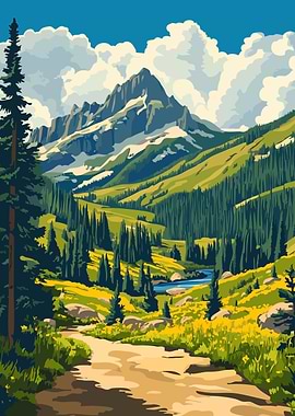 Peaceful Forest Path Nature Art