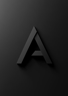 Matte Black Letter A