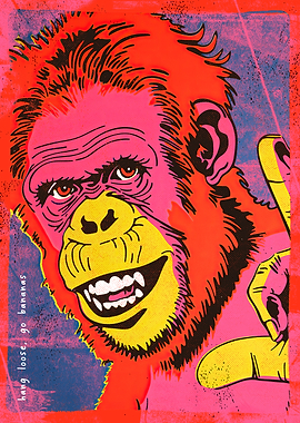 Hang Loose Go Bananas (Monkey Shaka)