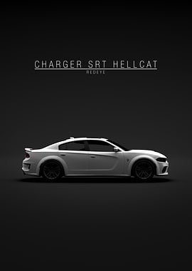 White Dodge Charger SRT Hellcat Redeye