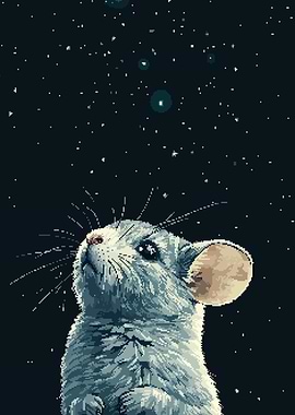 Cute Chinchilla Inspirational Pixel Art
