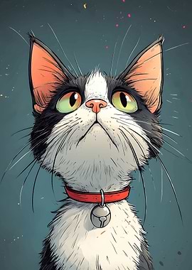 Curious Cat Illustration