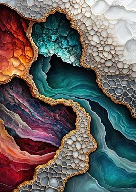 Abstract Fluid Marble Art