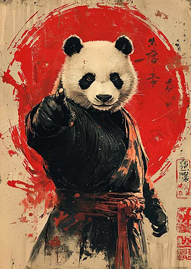 Panda Warrior Poster