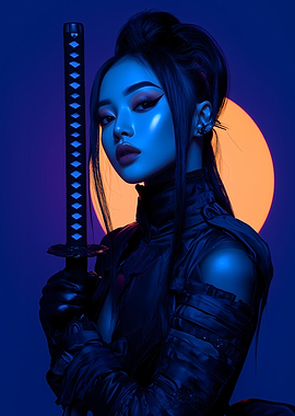 Cyberpunk Samurai Woman