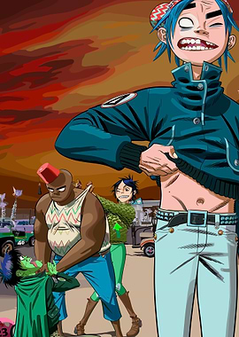 Gorillaz Band Art