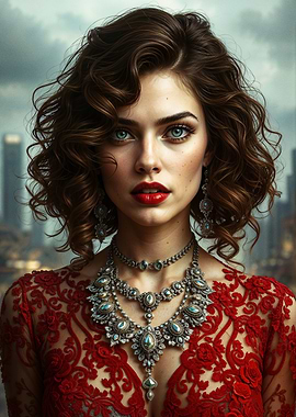 Crimson Elegance: The Allure of Vintage Glamour